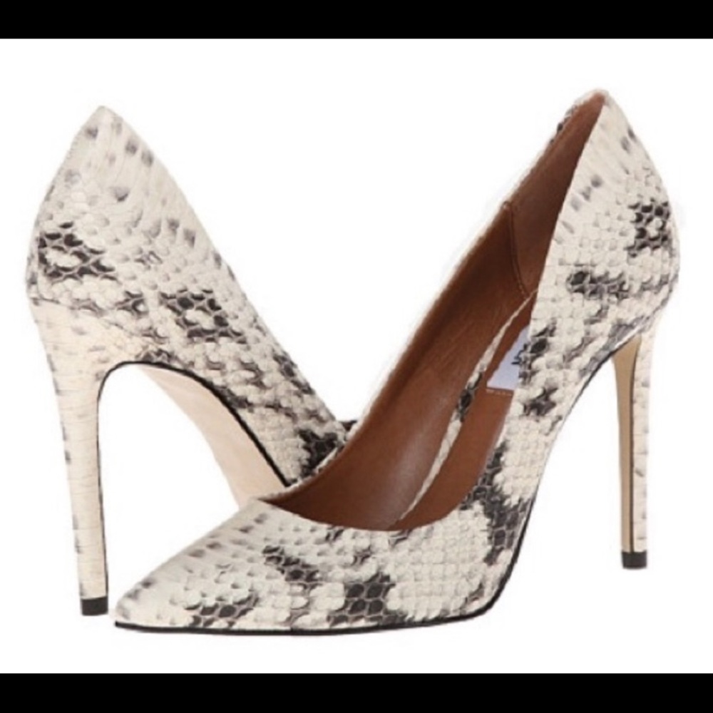 Steve Madden Proto Natural SnakePrint Heels Size 8